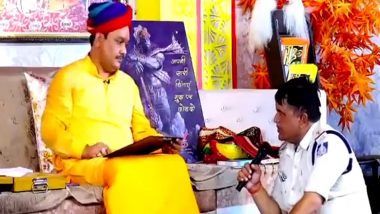 WATCH: Cops Seek Help From Baba Pandokhar Sarkar to Solve Murder Case in Chhatarpur; ASI Suspended After Video Goes Viral